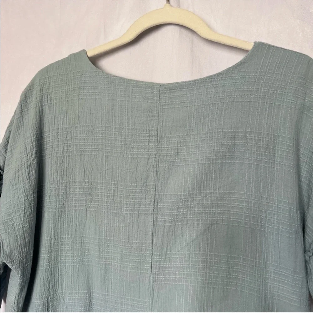 Universal Thread Ruffle Sleeve Cotton Dress Powder Blue Size Medium - Picture 4 of 9